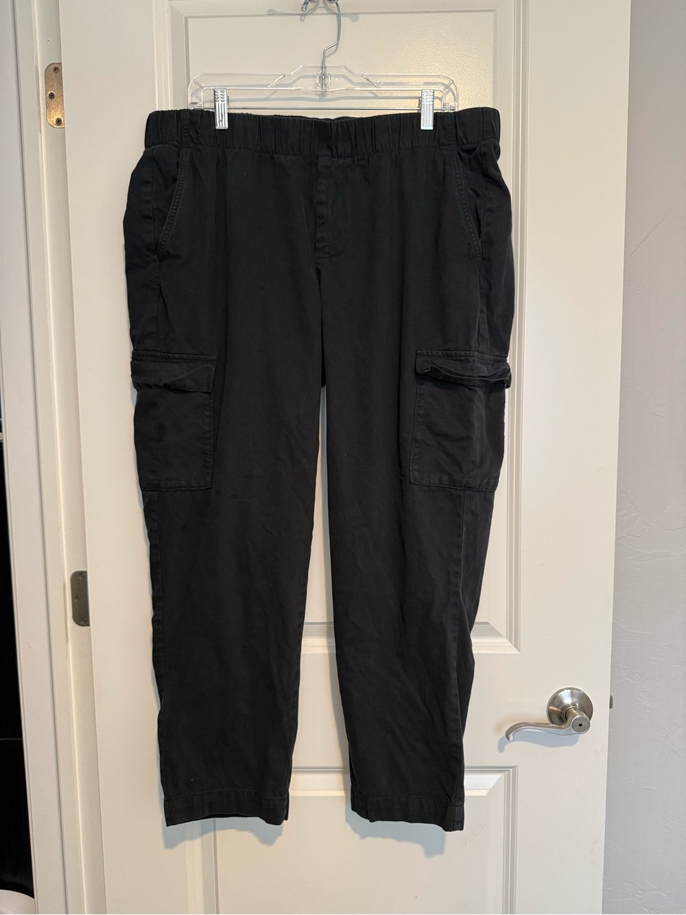 GAP Black Cotton-Lyocell Pull-On Cargo Pants Women’s XL